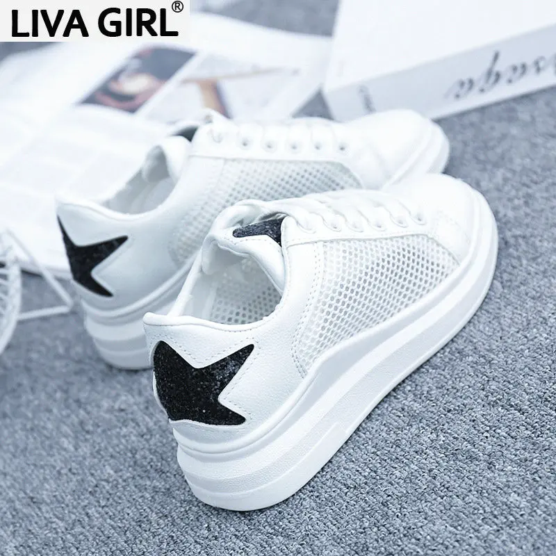 Women's vulcanized shoes 2019 spring and autumn women's sports shoes fashion breathable women's shoes women's thick-soled shoes