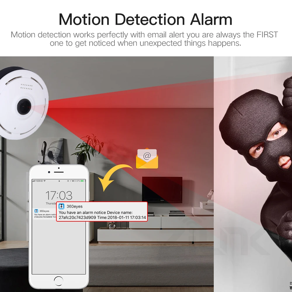 ZILNK облачная wifi ip-камера 360 градусов панорамная камера 960 P HD беспроводная безопасность CCTV Обнаружение движения ночное видение рыбий глаз