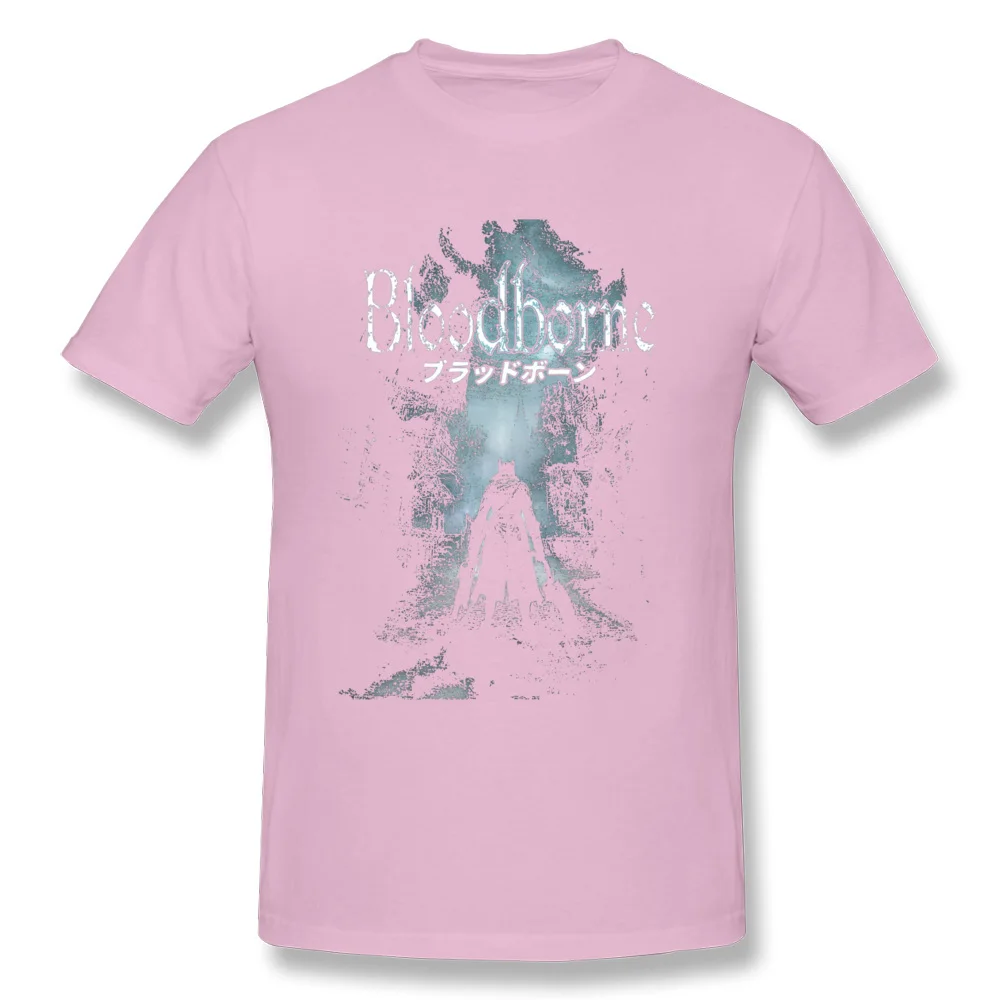 BloodBorne01 24067 Casual ostern Day 100% Cotton Crewneck Men Tops Tees Funny Tops Shirts Retro Short Sleeve Tshirts BloodBorne01 24067 pink