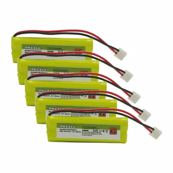 

5Pcs PKCELL 2.4V 400mah Home Phone NI-MH Battery For CPH-518D Vtech BT18443 BT28443 LS-62255
