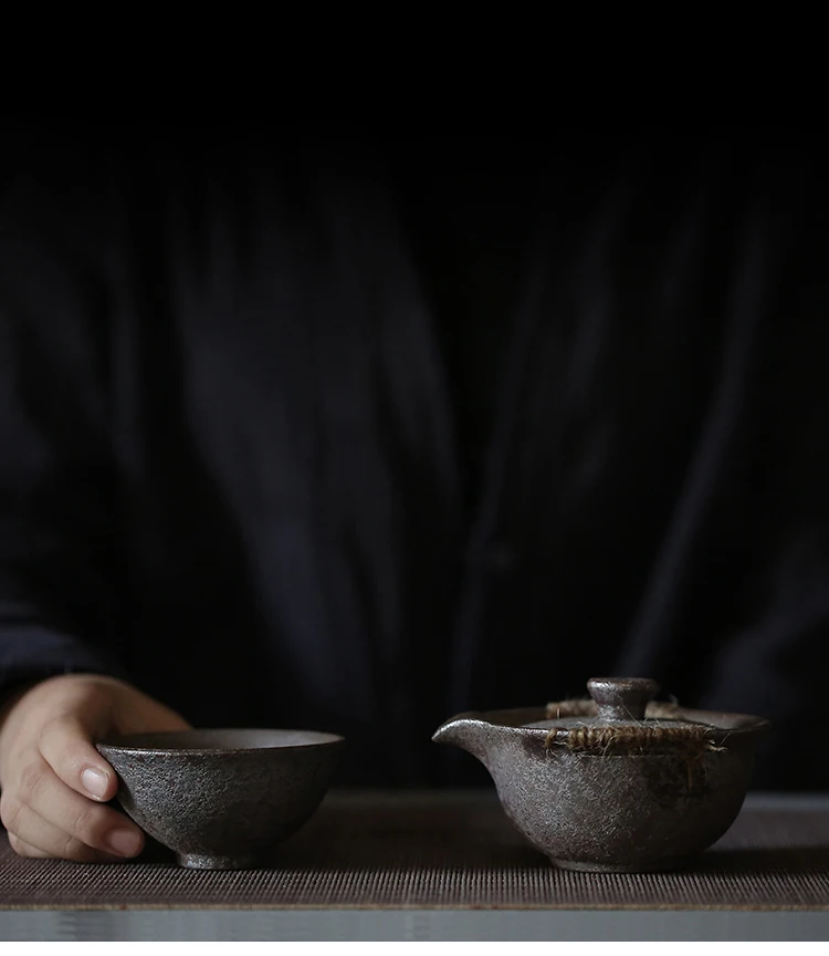 TANGPIN, винтажный Японский чайник, керамический чайник, gaiwan, чайные чашки, портативный, для путешествий, офиса, чайный набор