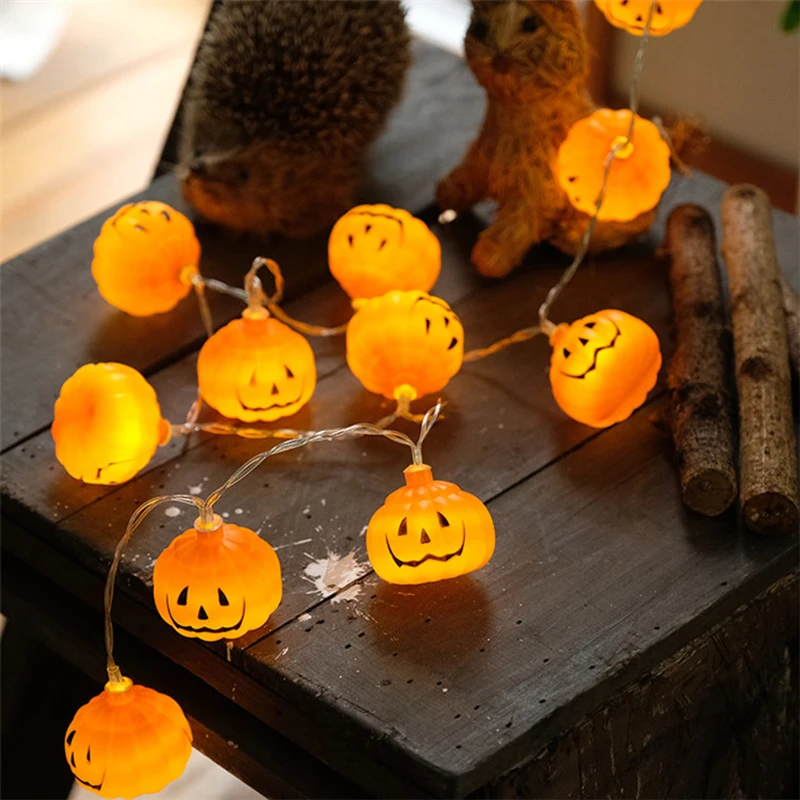 1M 2M 3M Battery Operated Halloween Pumpkin led string lights Halloween Holiday Christmas Party Garden Decoration Lanterns Light