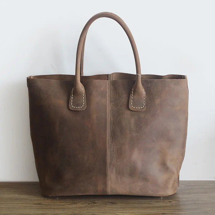 AETOO новые ретро кожаные сумки, оригинальная сумка, Большая вместительная переносная сумка на плечо, посылка, сумка