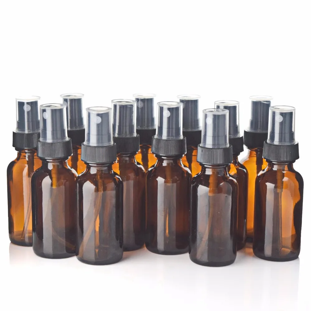 12 X 1Oz New Empty 30ml Amber Glass Spray Bottles with Black Fine Mist Sprayers for essential oils aroma cosmetic containers 12 X 1Oz New Empty 30ml Amber Glass Spray Bottles with Black Fine Mist Sprayers for essential oils aroma cosmetic containers