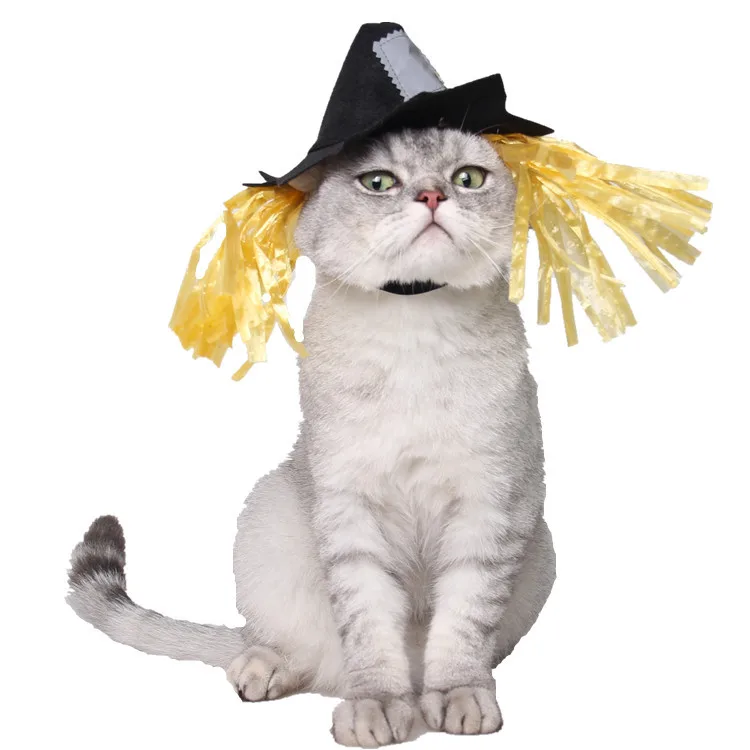 

Dog Cat Halloween Party Cap Funny Scarecrow Pet Dog Hats Halloween Dress Up for Dogs Pet Festival Supplies
