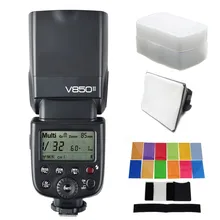 Godox V850II V850 II Built-in 2.4G Supports Master Slave Li-ion Battery GN60 for Canon Nikon Pentax Olympus etc. with GIFT KIT