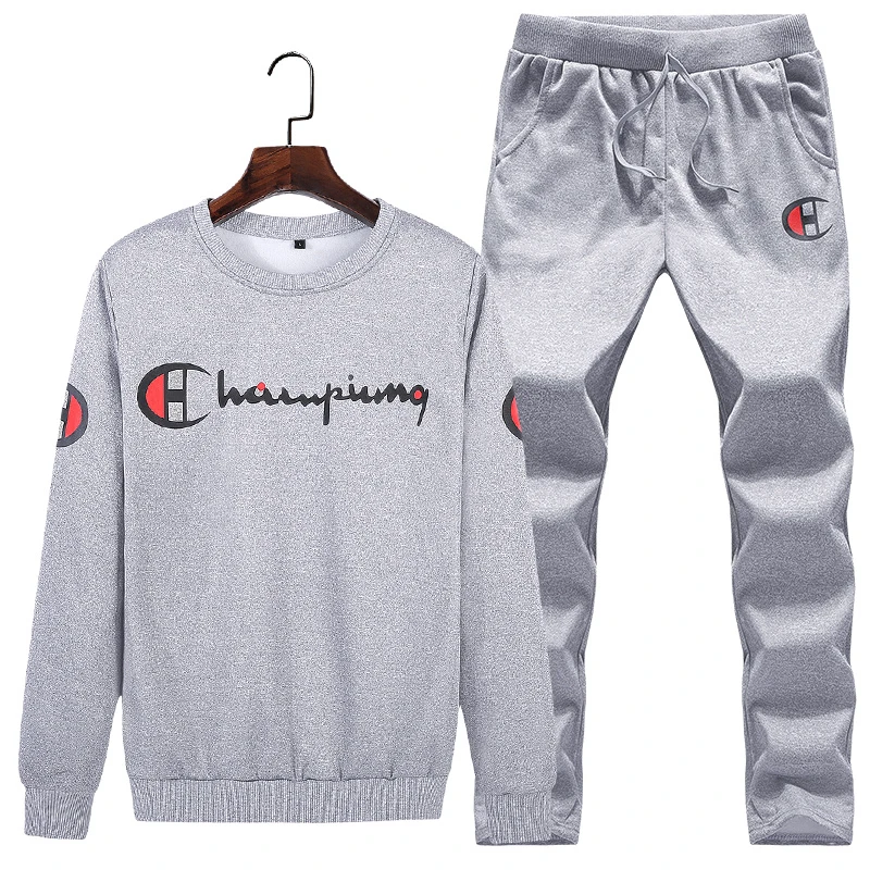 New Men's Casual Tracksuit Two Piece Set Sportswear Drawstring Pants +Letter Printed Hoodies Unique Sports Set M-4xl Sweat Suit