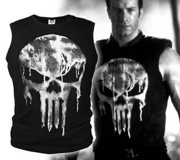 

New 95% Cotton 5% Lycra Without Sleeve Vest the punisher Skull Type 2