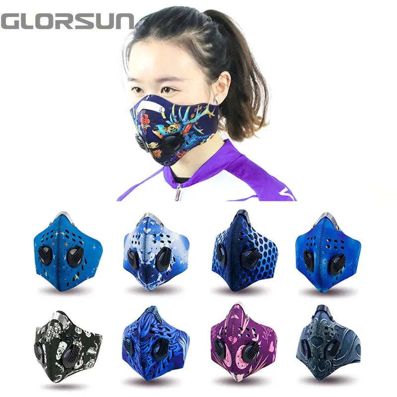 

GLORSUN face mask fashion wholesale anti smog n99 respirator mouth cover n95 smog air pollution winter carbon filter smog mask