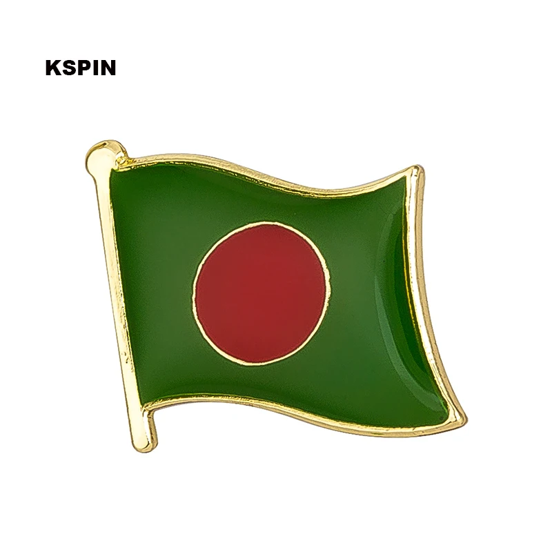 Bangladesh flag badge pin lapel pin 100pcs a lot Brooch Icons KS 0123