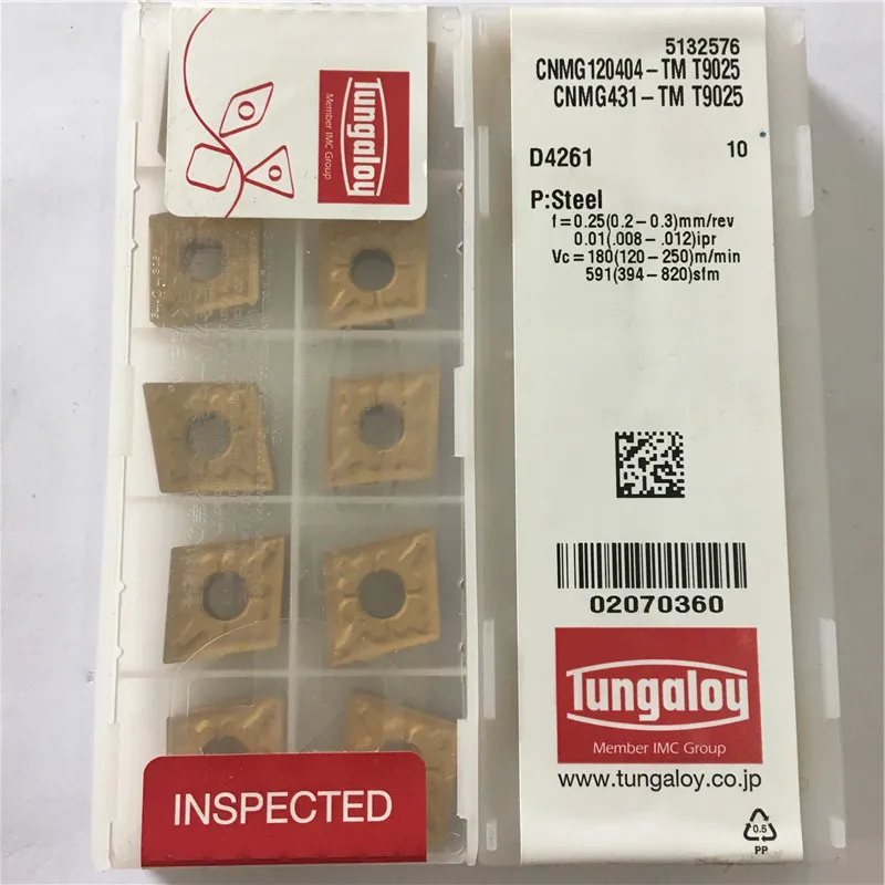 CNMG120404-TM T9025 оригинальные Tungaloy вставки карбида фрезерные пластины