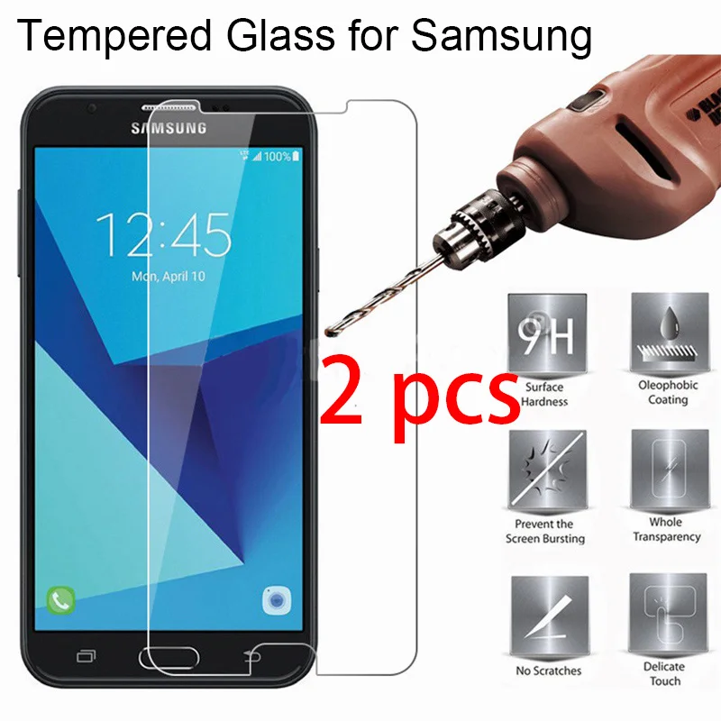 

2pcs! Protective Glass for Samsung J7 2017 J5 2016 J3 2015 9H HD Toughed Screen Protector on Galaxy Grand Prime Plus