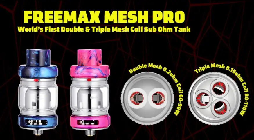 New Freemax Mesh Pro Tank 6ml Sub ohm Atomizer Carbon Fiber Freemax Mesh Pro Coil Vape Resin Tank 17 Colors VS Zeus Dual RTA 02 (7)