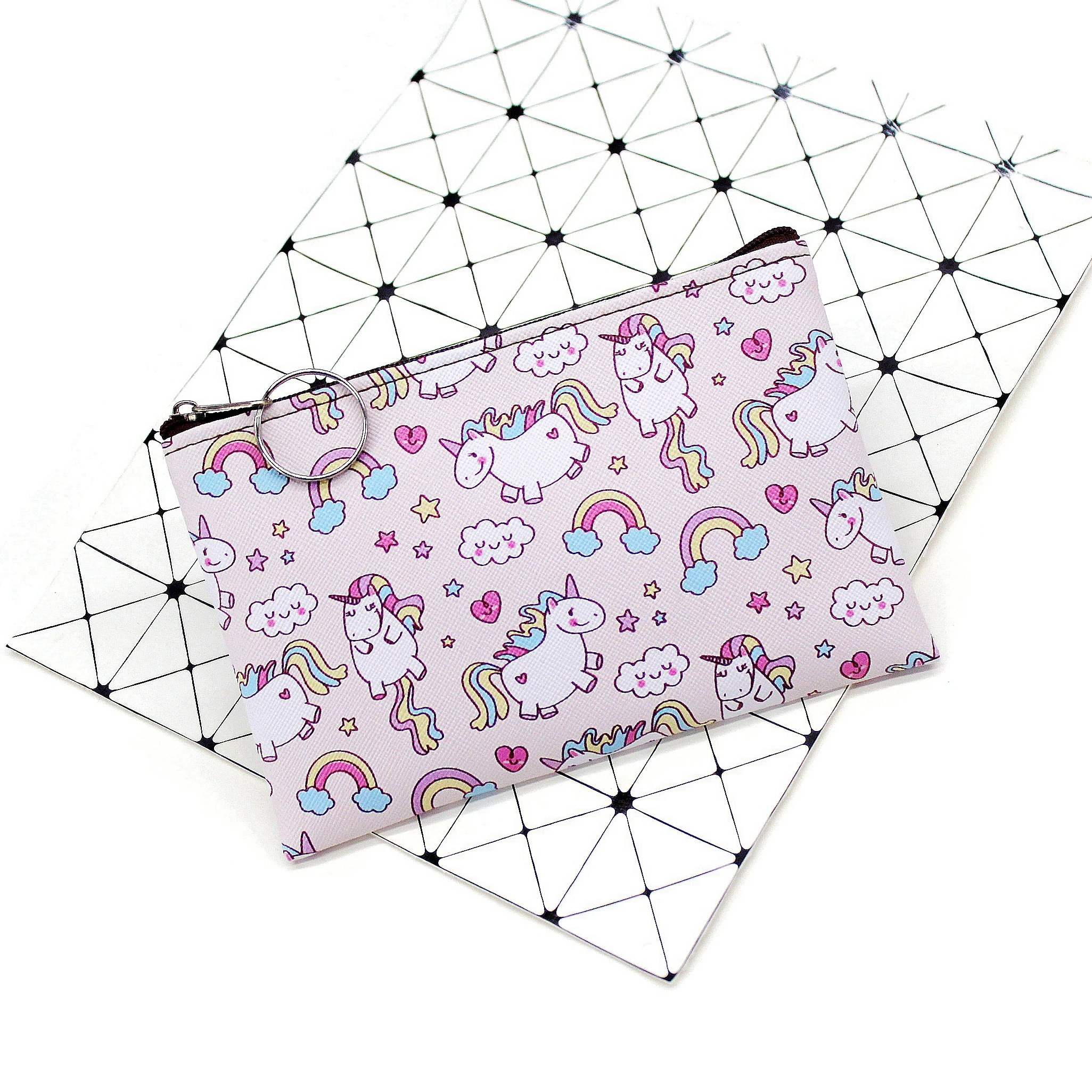 Unicorn 18 Мультяшный единорог, кошельки для монет, женские мини-кошельки, милый держатель для карт, Дамский ключ, сумки для денег для девочек, кошелек для девочек, Детский кошелек - Цвет: Unicorn 18