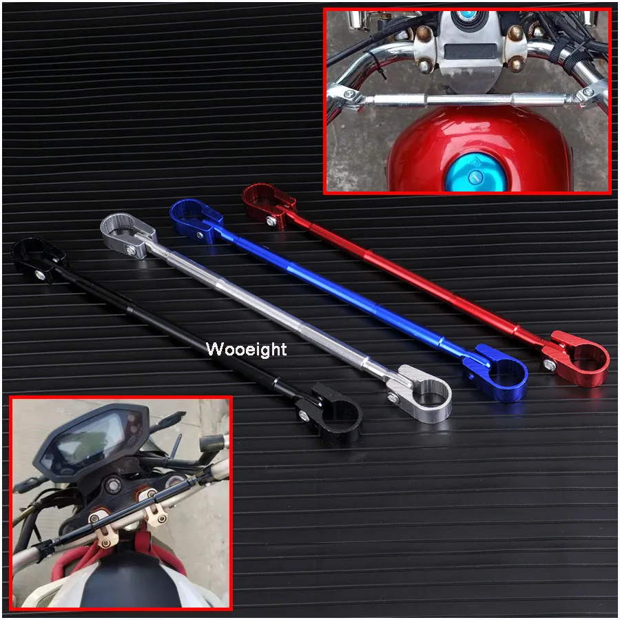 Wooieght 22mm Universal Motorcycle Motorbike Handlebar Trolley Adjustable Rod Balance Bar Cross Handle Reinforce Grips (3)