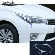 Для Toyota венчик Альтис автомобильный Корпус Передняя головка свет накладки на фары формовочная рама палка ABS хромированная Накладка для автомобиля часть 2 шт