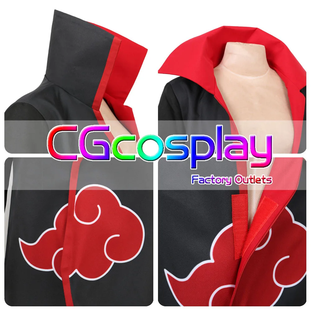 CGCOS Наруто плащ Акацуки Itachi Pein Deidara Hidan Униформа Кисаме Аниме игры Косплей Костюм