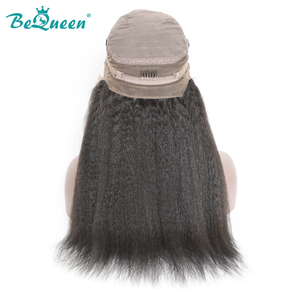 Bequeen кудрявые прямые Волнистые 360 кружевных фронтальных париков с натуральным