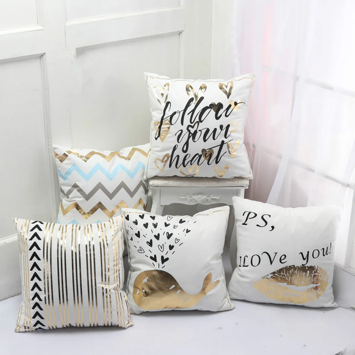 

Fashion 45x45 Pattern Shining Throw Pillow Case Bed Home Decor Decorative Pillowcase Christmas Pillows Cover Overwatch