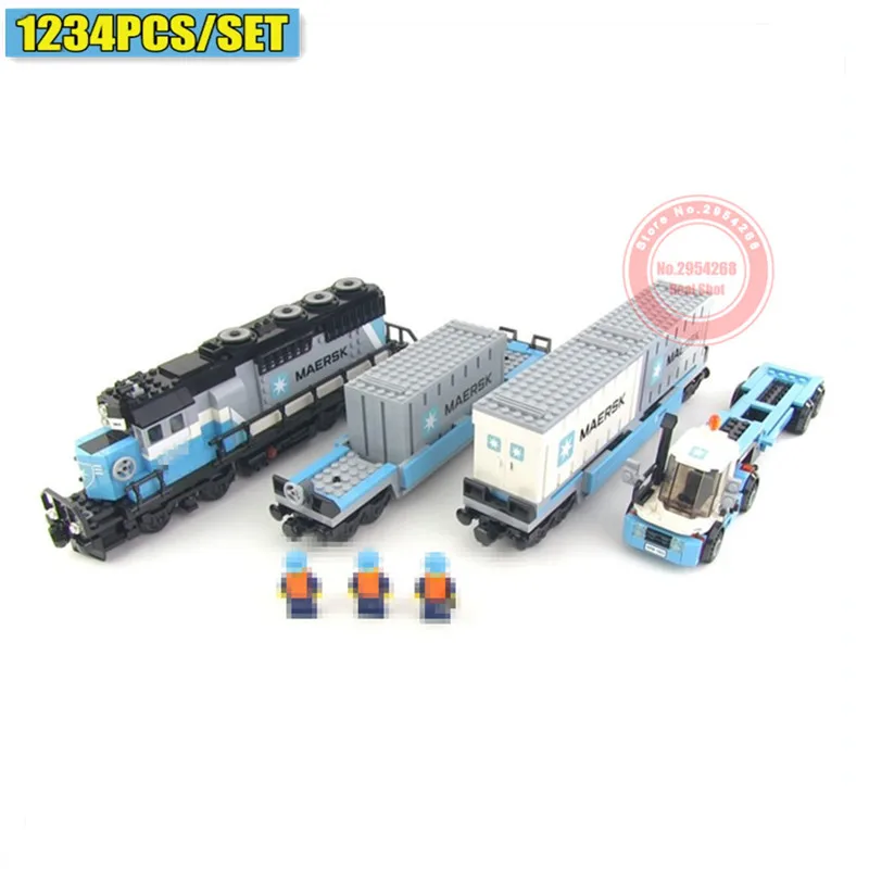 

New Ultimate Series The Maersk Train fit technic 10219 city remote control Building Block Bricks diy Toy Birthday gifts
