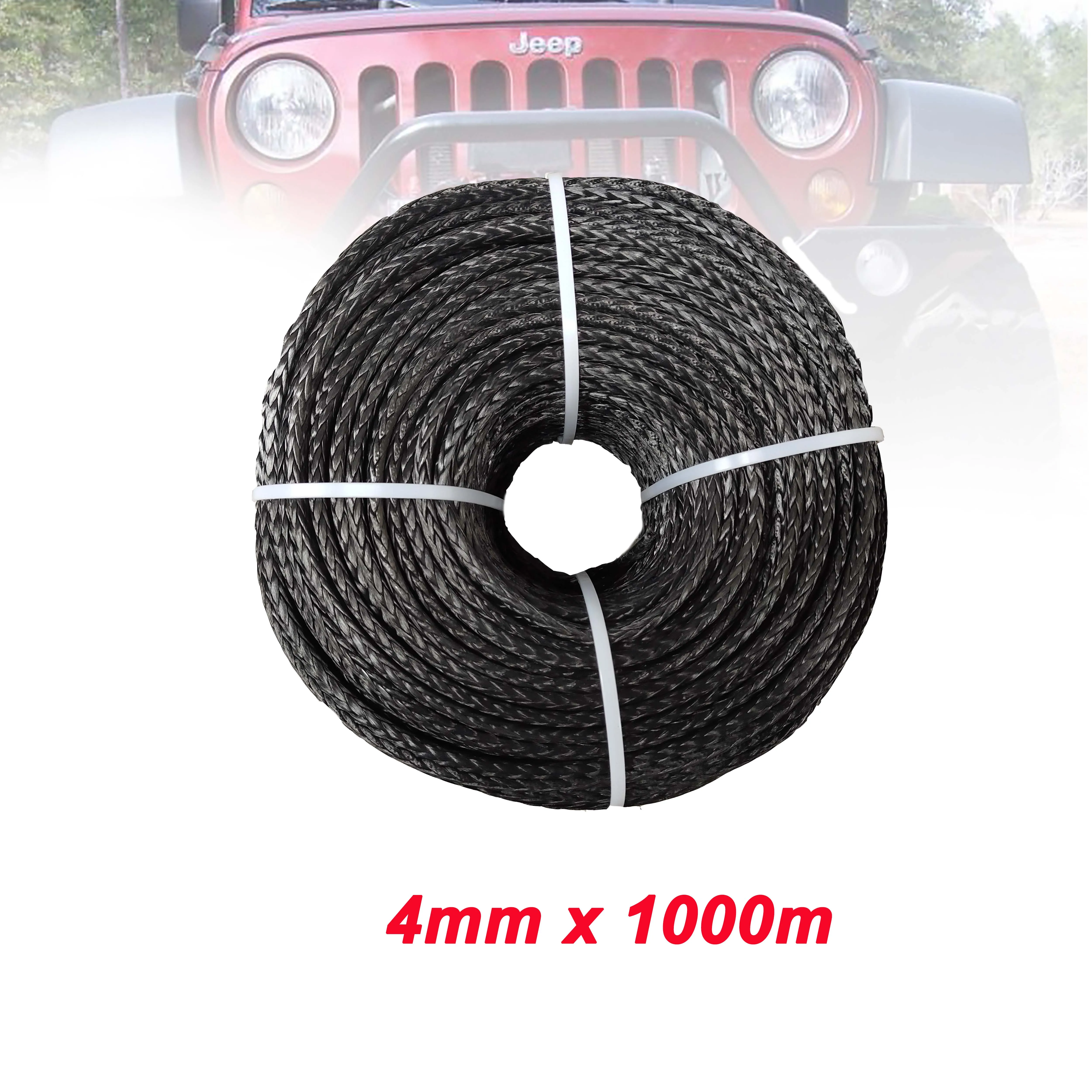 

4MM*1000M Synthetic Winch Line UHMWPE Fiber Rope For 4WD 4x4 ATV UTV Boat Recovery Offroad