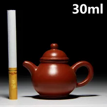 30 мл мини чайники керамические ручная работа, из фиолетовой глины горшок Исин жиша чайник маленький фарфоровый китайский чайный сервиз аутентичный