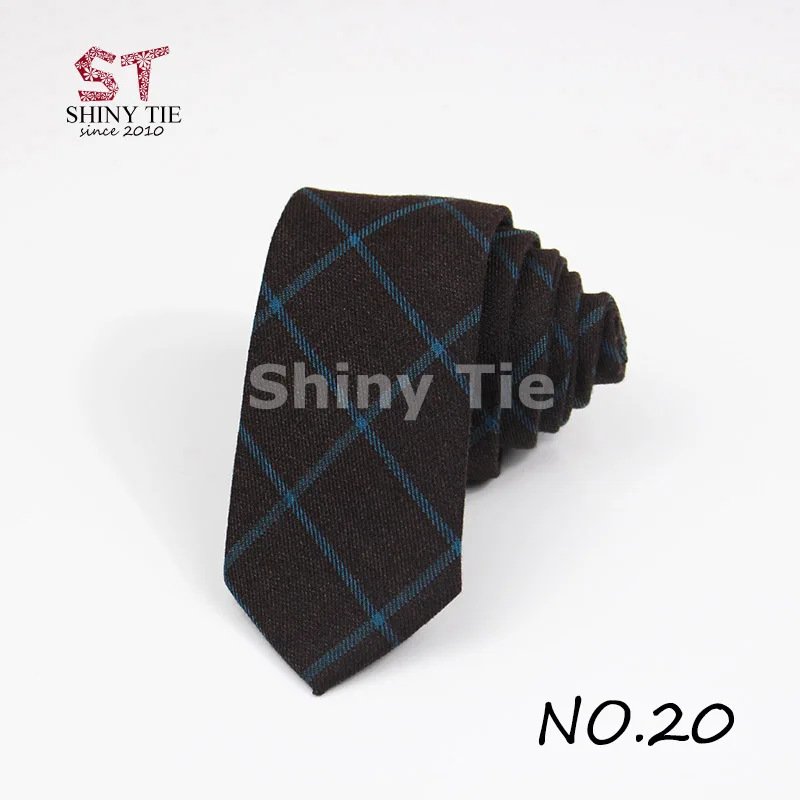 Дизайн отдыха Классические хлопковые Для мужчин s галстуки формальные Галстуки 6 см узкий плед полосатый галстук для Для мужчин Бизнес Свадебная вечеринка gravatas - Цвет: 20