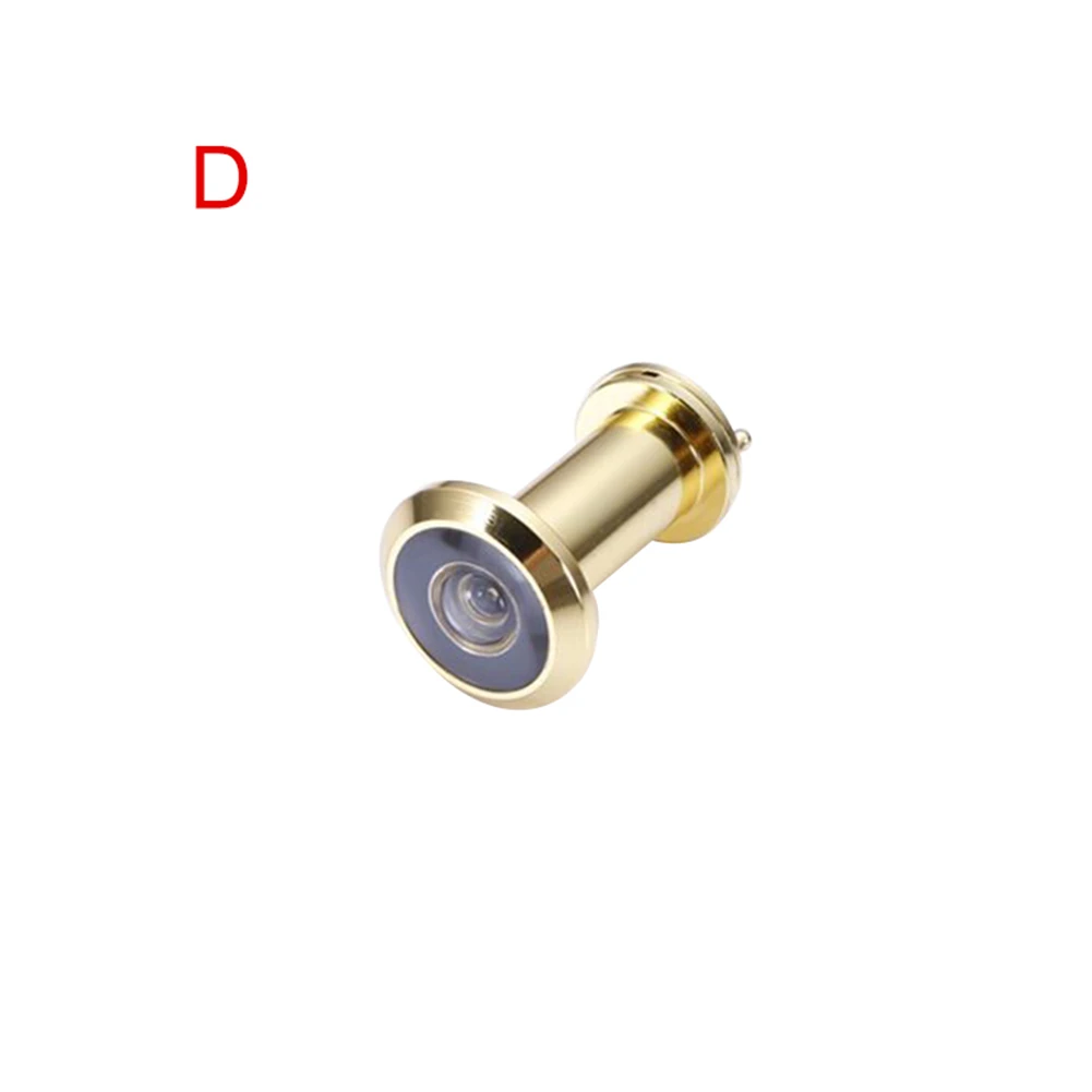 200 Degree Door Viewer with Privacy Cover Home Security Zinc Alloy Eye Peephole for 36-58mm Doors QP2 - Цвет: Золотой