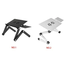 Подставка для ноутбука из алюминиевого сплава 360 Регулируемая Складная подставка для ноутбука держатель Охлаждающие вентиляторы мышь в колесе для дивана-кровати