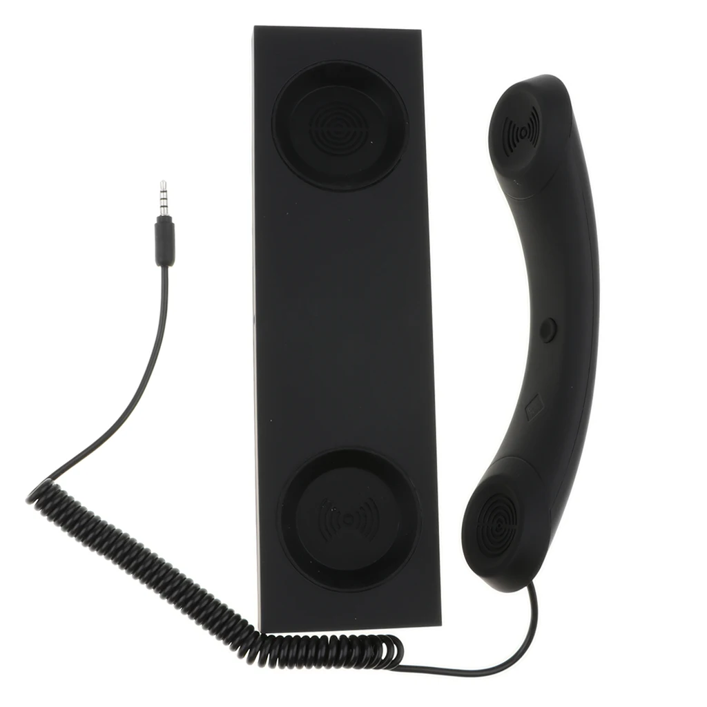 Retro Telephone Handset , 3.5mm Radiation Proof Cell Phone Telephone Receiver and Handset Holder for iPhone 5 6 Sansung Galaxy