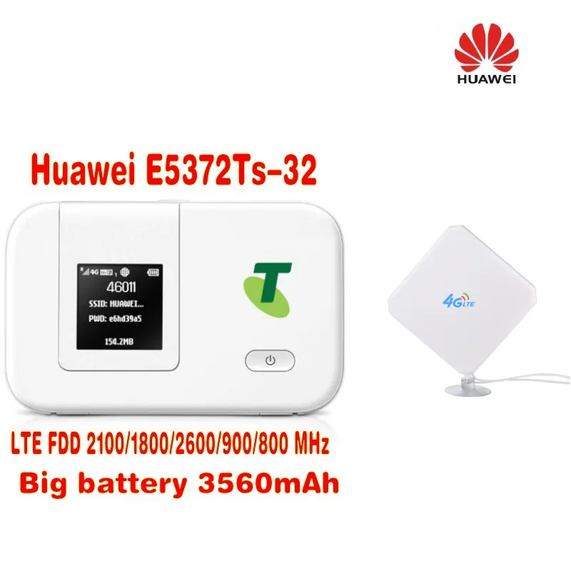 35dbi TS9 антенна + разблокирована huawei E5372sS-32 4G маршрутизатор + + Толстая батарея 3560 mAh