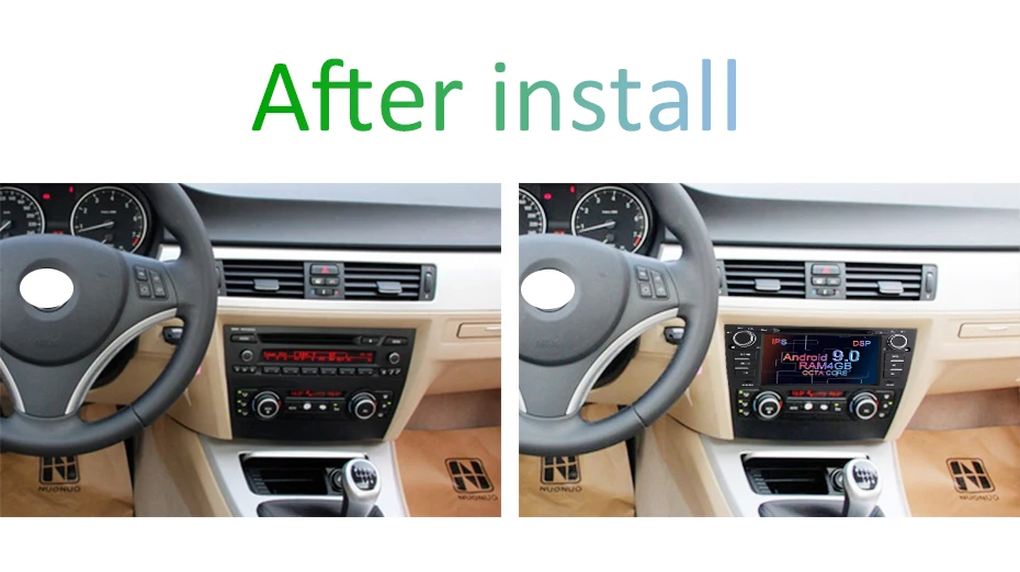 Cheap Android 9.0 4G RAM 64G ROM Car GPS receiver For BMW 3 series E90 E91 E92 E93 GPS RADIO stereo navigation head unit audio dvd 5