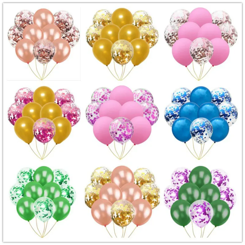 

10pcs 12inch Confetti Balloon Multicolor Latex Balloons Birthday Party Romantic Wedding Decoration baloon Party Supplies