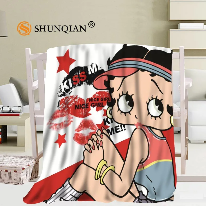 Изготовленное на заказ одеяло betty boop Фланелевое Falafel Fabric56x80inch 50X60 дюймов 40X50 дюймов диван-кровать пледы одеяло детское теплое одеяло для взрослых - Цвет: Blanket