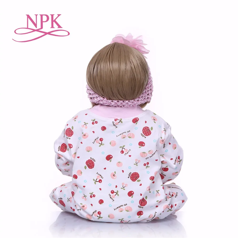 NPK 57 см Boneca bebes Reborn дрожащее яблоко полный винил Reborn Baby Doll игрушки Реалистичные для детей на день рождения Рождественский подарок Горячая игрушка для девочки