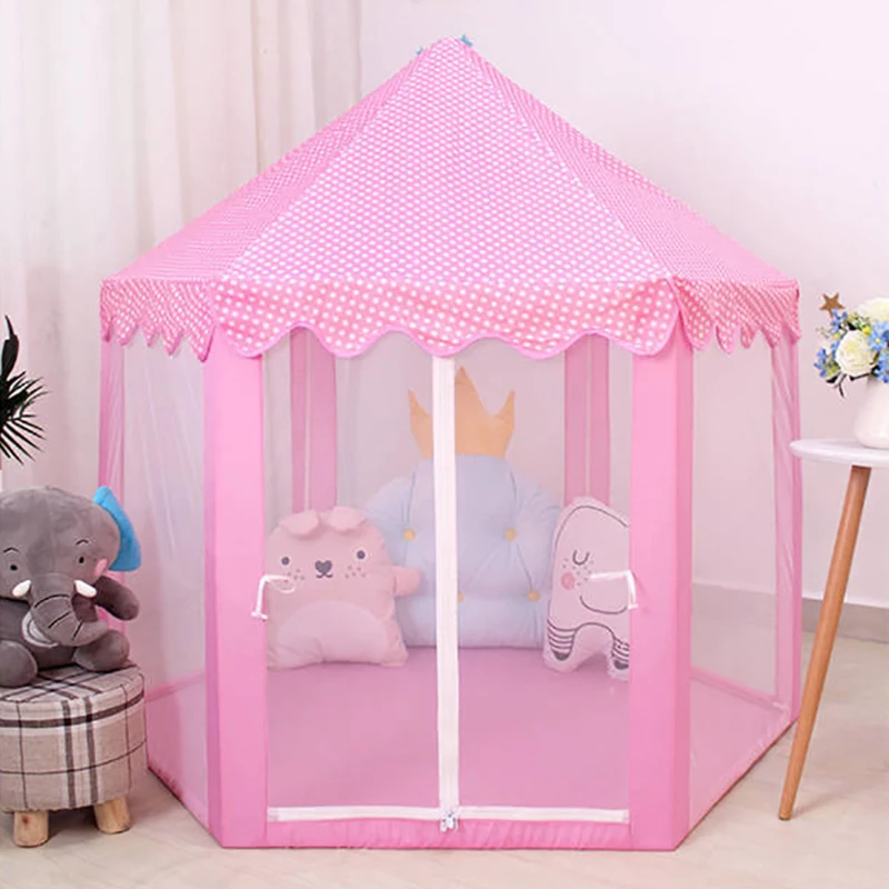 Best Baby toy Tent Portable Folding Prince Princess Tent Children Castle Play House Kid Gift Outdoor Bea