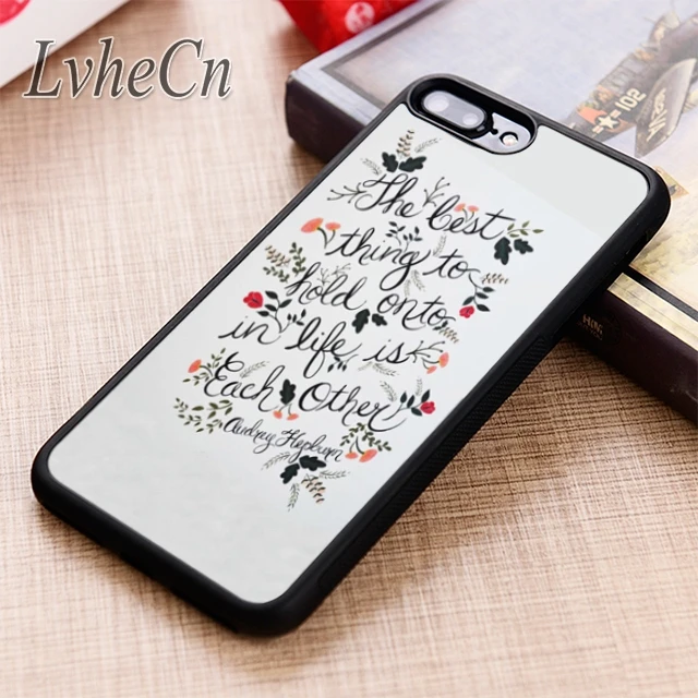 LvheCn чехол для телефона с цитатами Одри Хепберн iPhone 5 6 6s 7 8 plus X XR XS max 11 12 Pro Samsung Galaxy S7