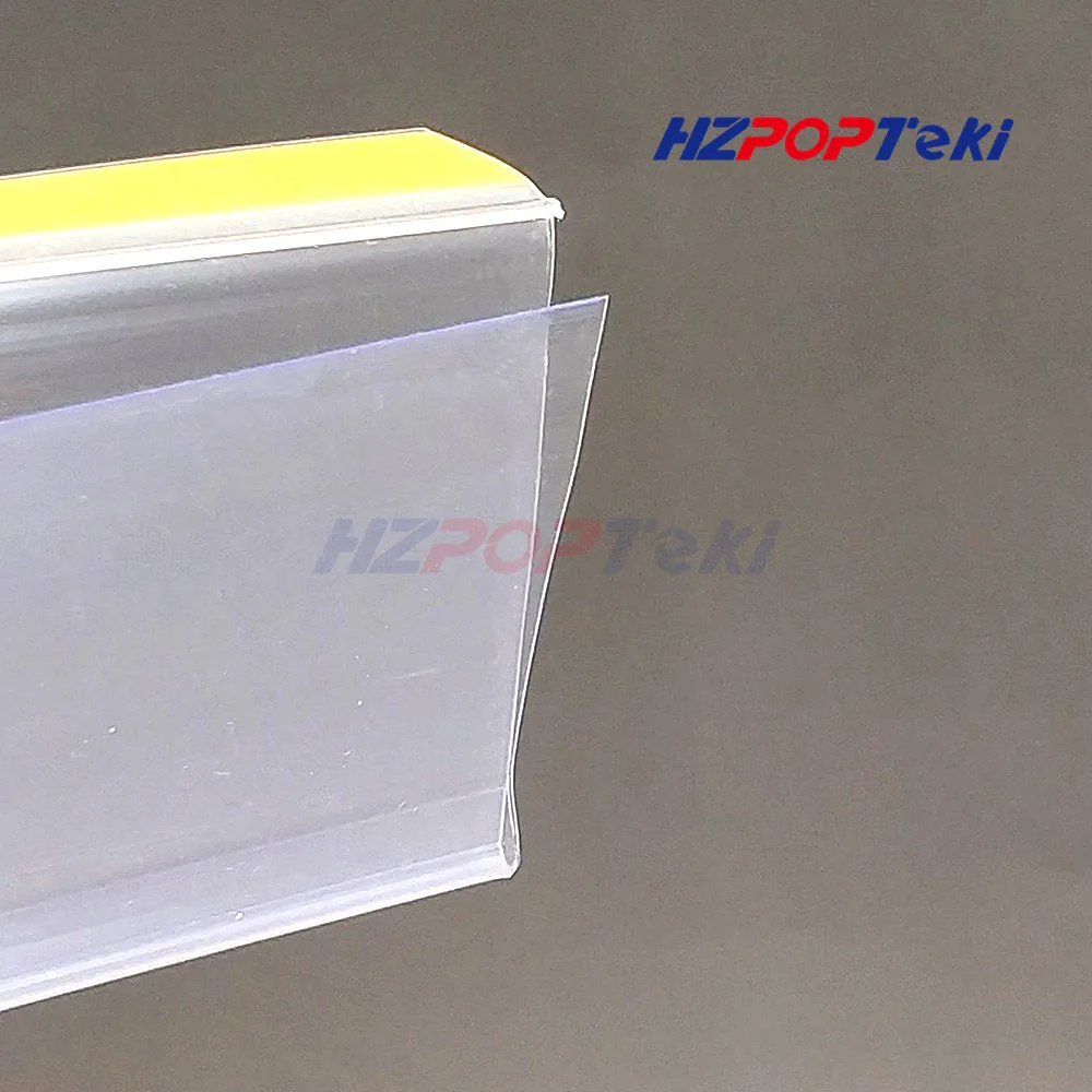 

Plastic PVC Shelf Data Strips Adhesive Tape Merchandise Price Talker Sign Display Label Card Holder on Supermarket Rack 100pcs