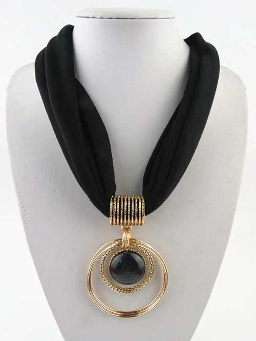 

HONGHUACI Circle pendant scarf Natural Stone Jewerly Making Diy scarf Size 60cm in free shipping