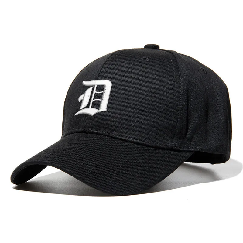 Old English Letter D Baseball Cap Men Cotton Dad Hat Summer Adjustable