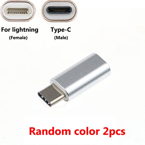 JCD 2X USB адаптер USB C к Micro USB конвертер Кабель type C адаптер USB 3,0 для iphone X 8 7 6 5 для huawei p10 p9 OTG адаптер - Цвет: Random color 2pcs