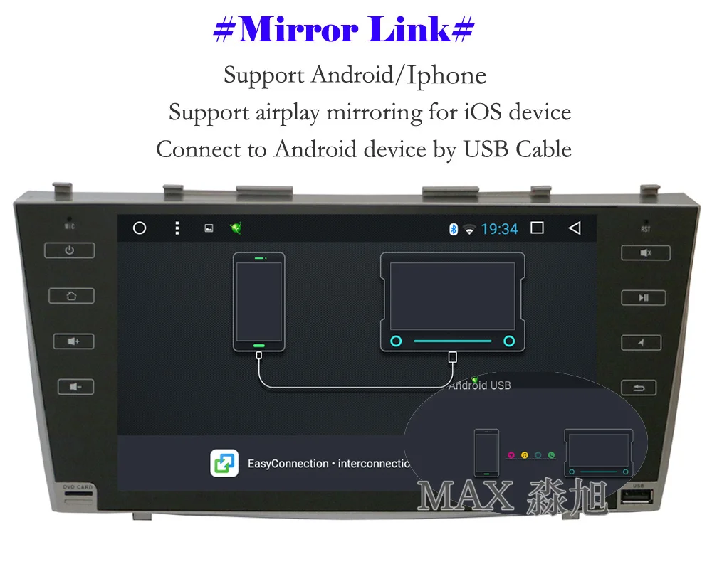 Sale MAX Android 8.1.0 Car DVD Player for Toyota Camry 40 2006 2007 2008 2009 2010 2011 GPS Navigation System Car Radio 4G WiFi SWC 7