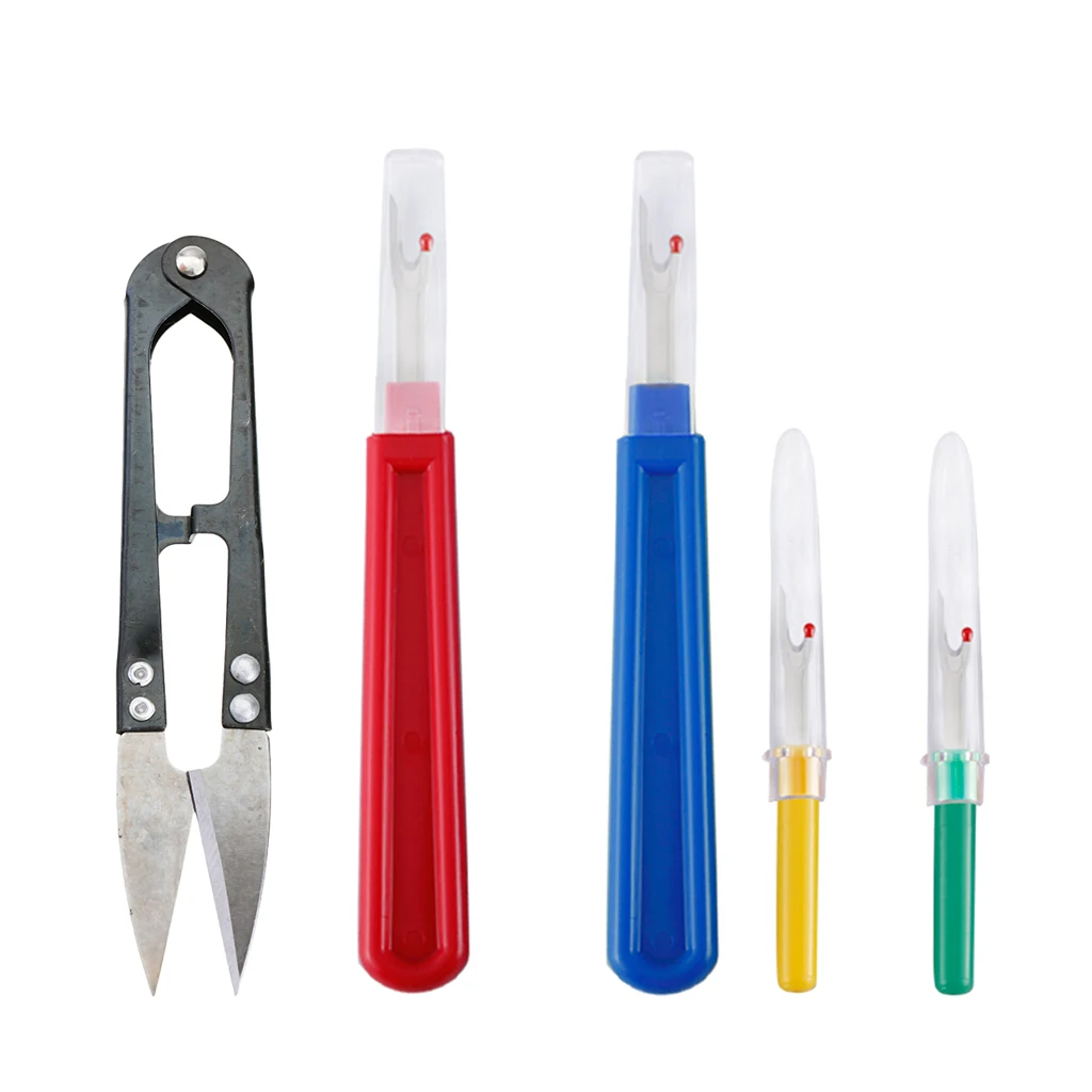 4pcs Large and Small Seam Ripper and Yarn Stitch Scissor Shear for Thread Cutting, Sewing Work