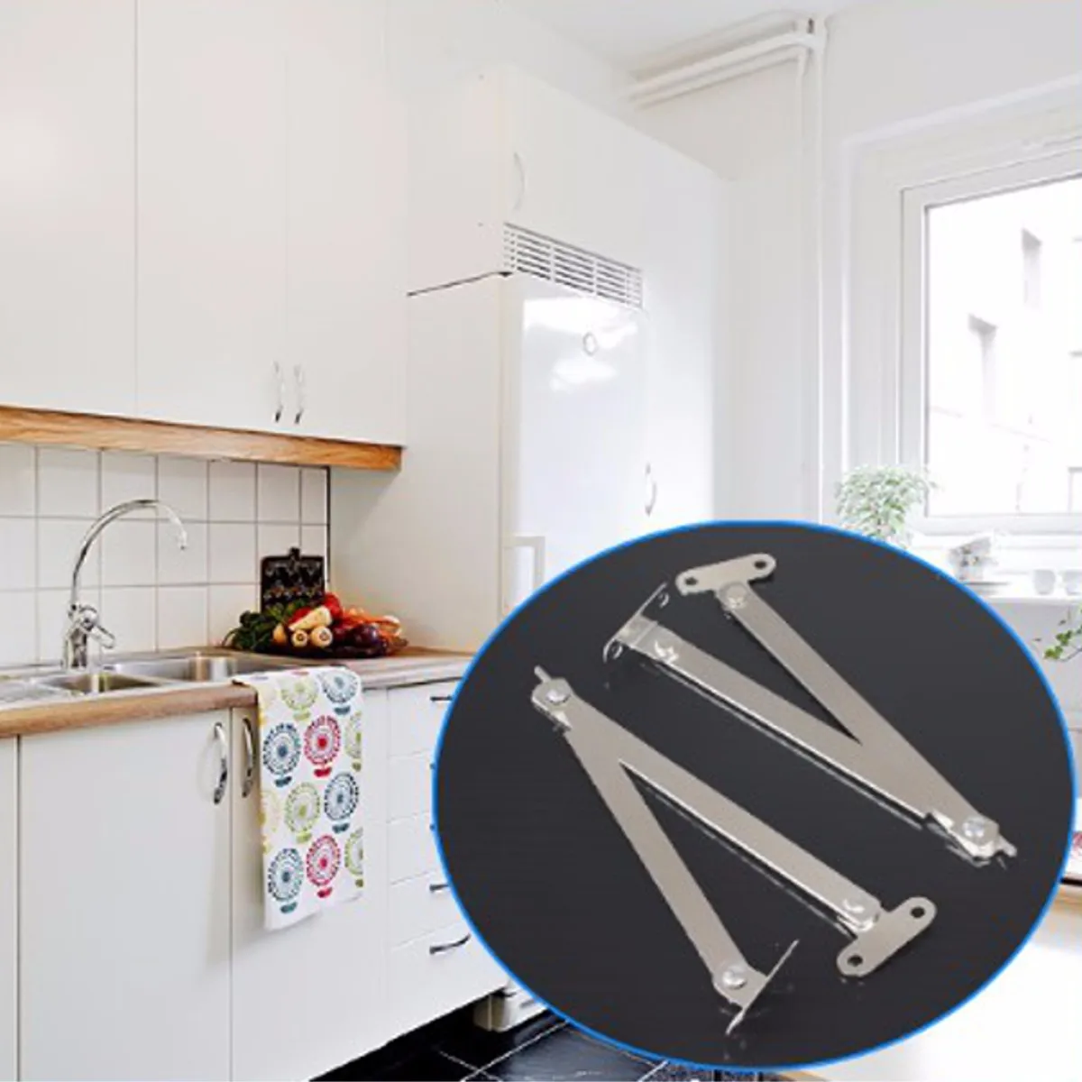 Color : Activity Rod Easy to Replace 2 Pieces Stainless Steel Cabinet Furniture Door Closed Lift Hinge Kitchen Long Life Silent Color : Activity Rod Easy to Replace 2 Pieces Stainless Steel Cabinet Furniture Door Closed Lift Hinge Kitchen Long Life Silent