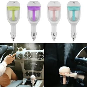 

1Piece Mini Portable Car Use Air Humidifier Ultrasonic Essential Air Atomizer Diffuser Wave Air Filter Mist Maker Car Charger