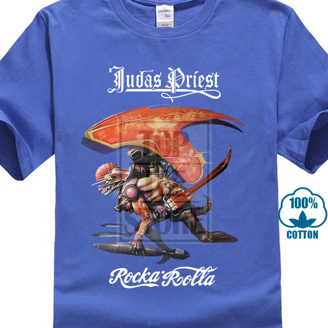 Judas Priest Rocka Rolla T Shirt Blue Poster All Sizes S 5Xlin T
