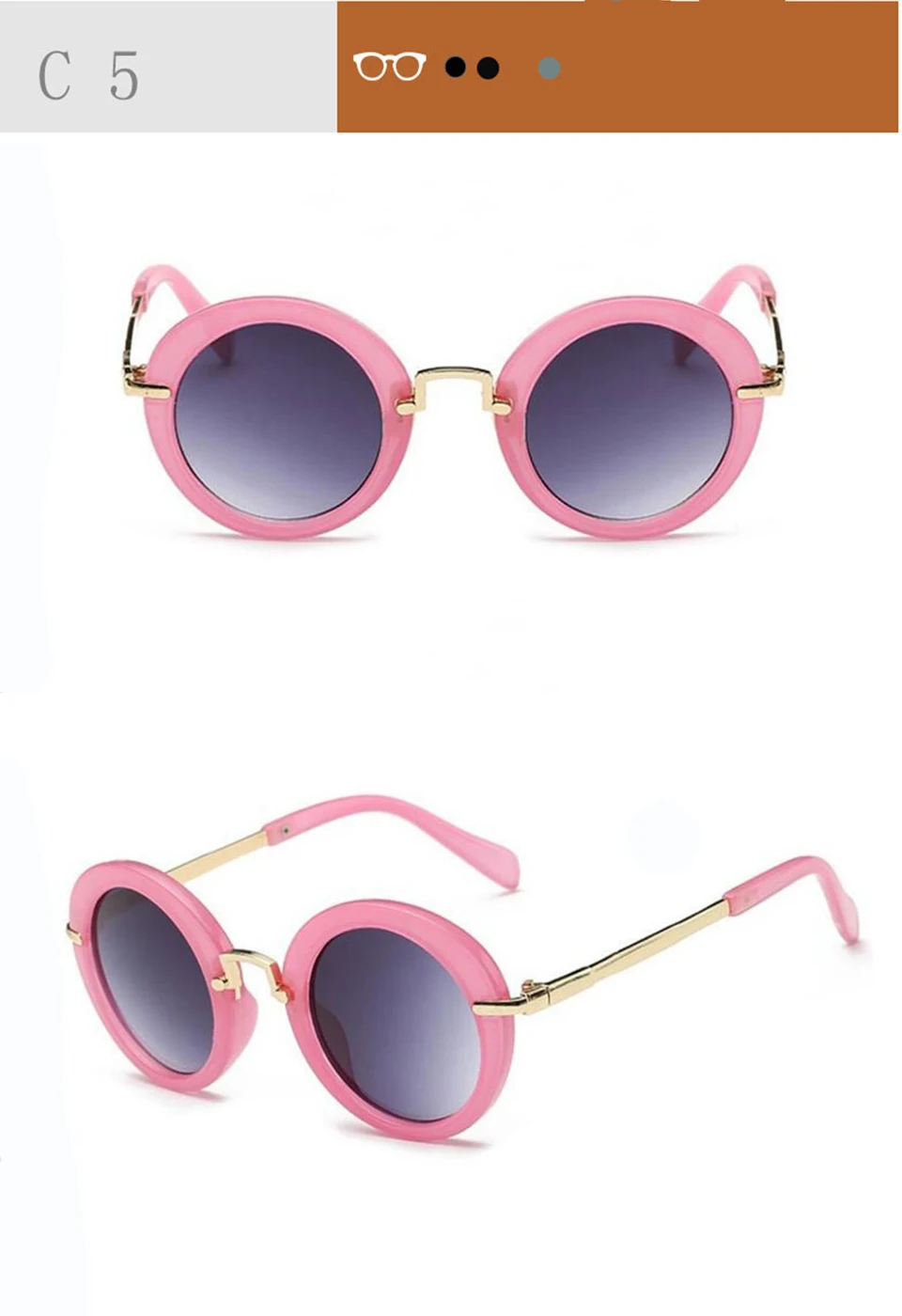 RHAMAI Metal frame kids Sunglasses girls boys glasses Eyewear baby children sunglasses uv400 Sun glasses oculos infantil (7)
