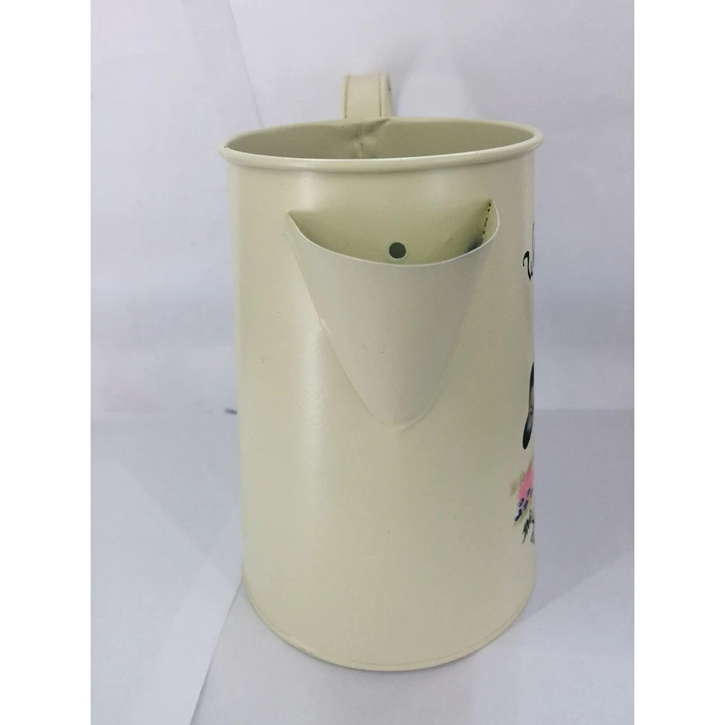 Cute Painting Vintage Metal Jug Vase Flower Pitcher Wedding Home Living Room Office Desk Kitchen Decor Gift Decorative Vase