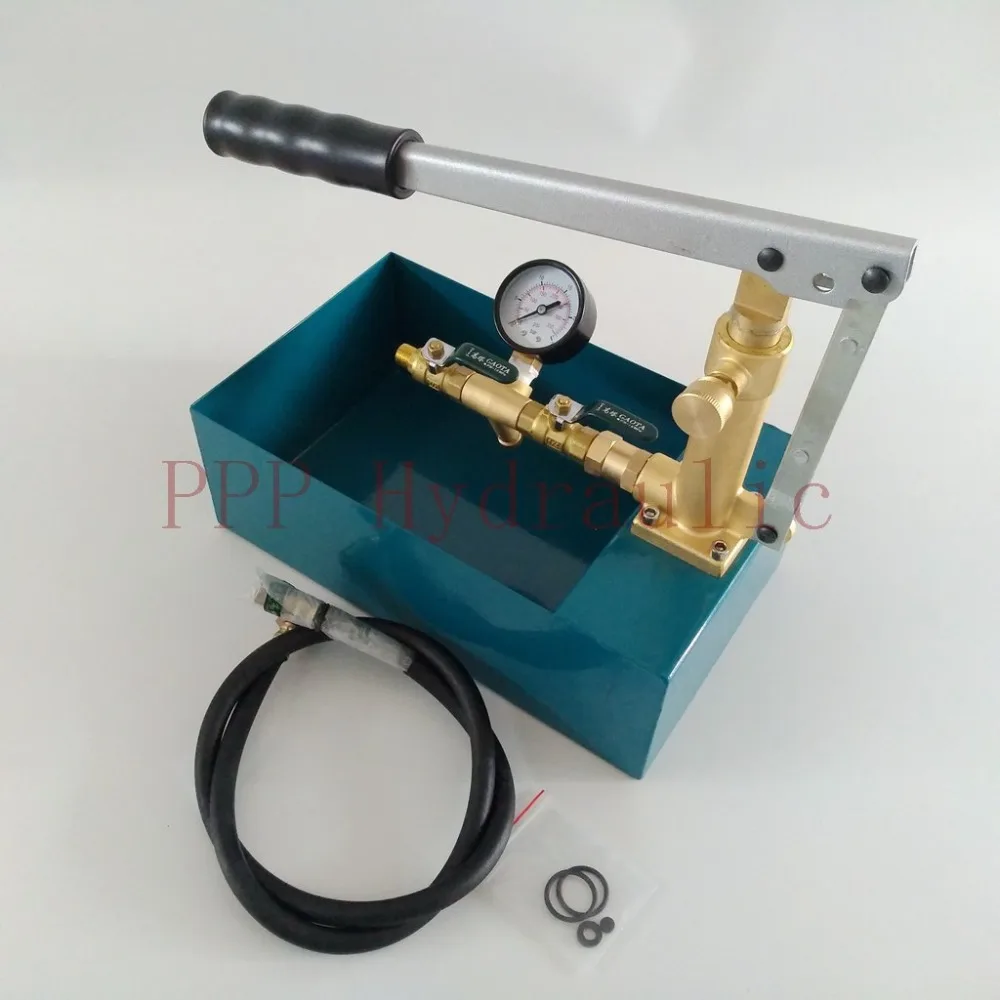 

Hand Pressure Test Pump Pipe Pressure Test Pump 25bar with brass valve, steel case supplier PPP Hydraulic Tools