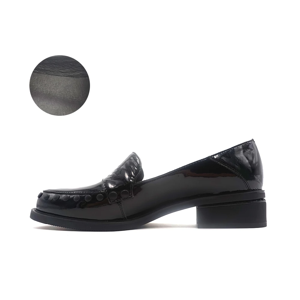 VAIR MUDO/Новая модная женская обувь из натуральной кожи; Элегантная удобная женская обувь для отдыха с круглым носком из свиной кожи внутри; D3 - Цвет: Black